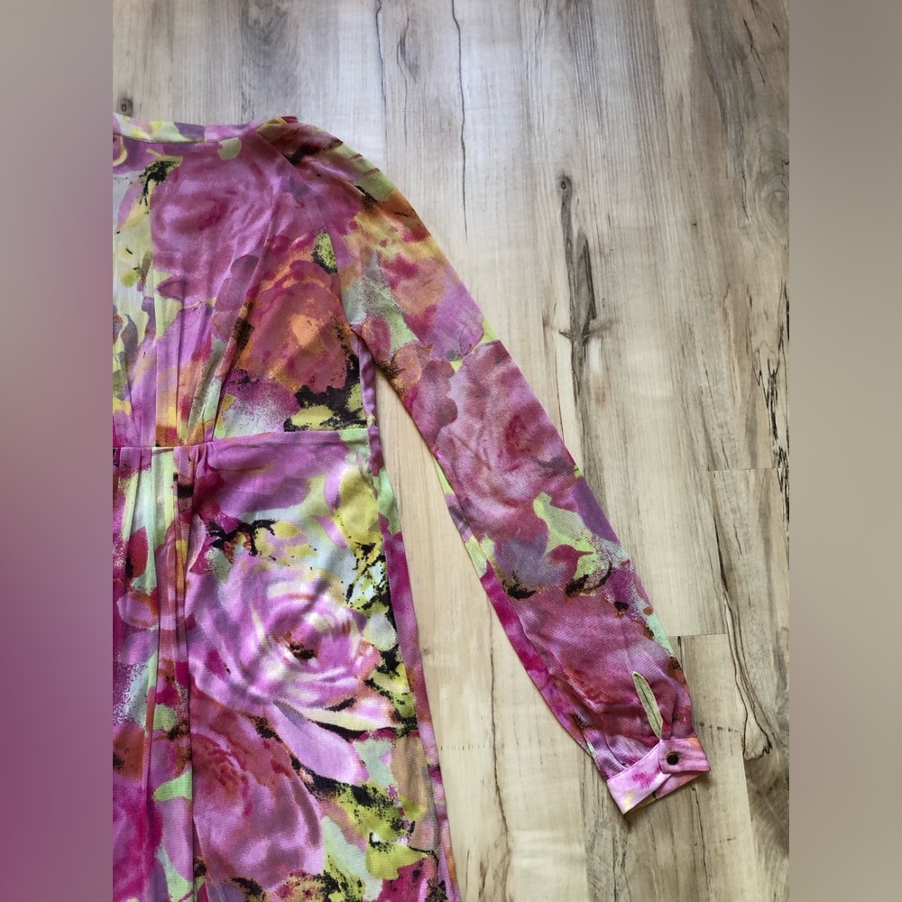 BCBGMAXAZRIA Secret Garden Floral A-Line Dress NWT BC33167D Mesh Small Light - Picture 15 of 15